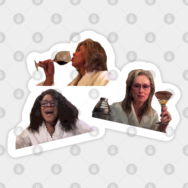 Ladies who Lunch - Meryl Streep, Christine Baranski, Audra McDonald Sticker by baranskini